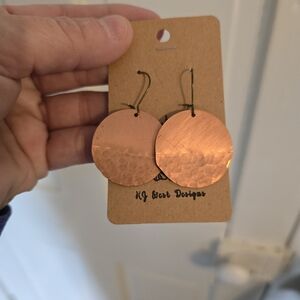 Copper Disc Earrings